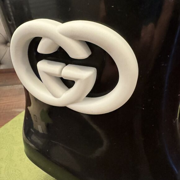 GUCCI Women's Interlocking G Rubber Ankle Boots - Picture 4 of 16